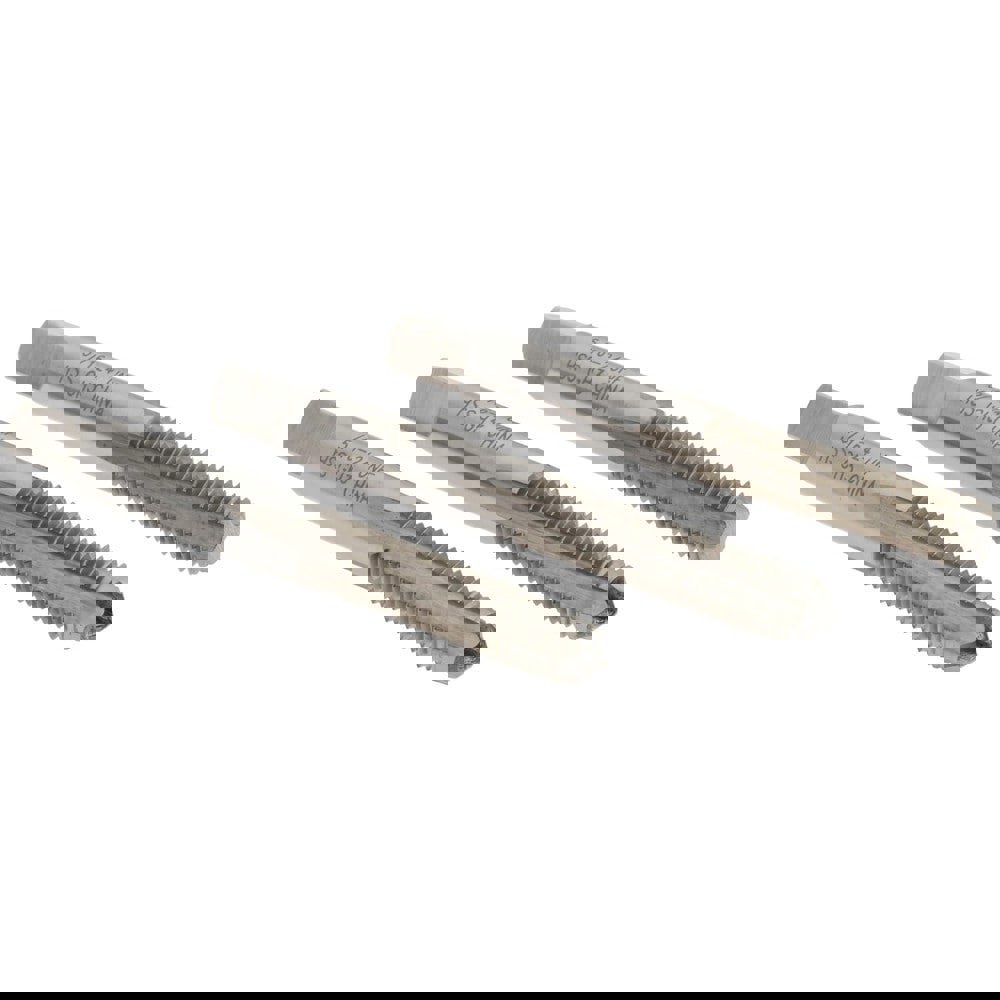 Tap Set: 5/16-24 UNF, 4 Flute, High Speed Steel, Bright Finish