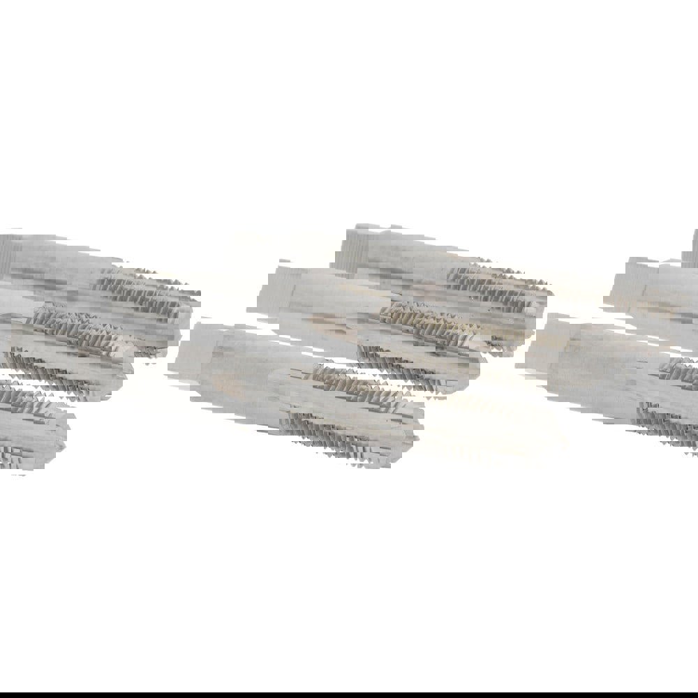 Tap Set: 3/8-24 UNF, 4 Flute, High Speed Steel, Bright Finish