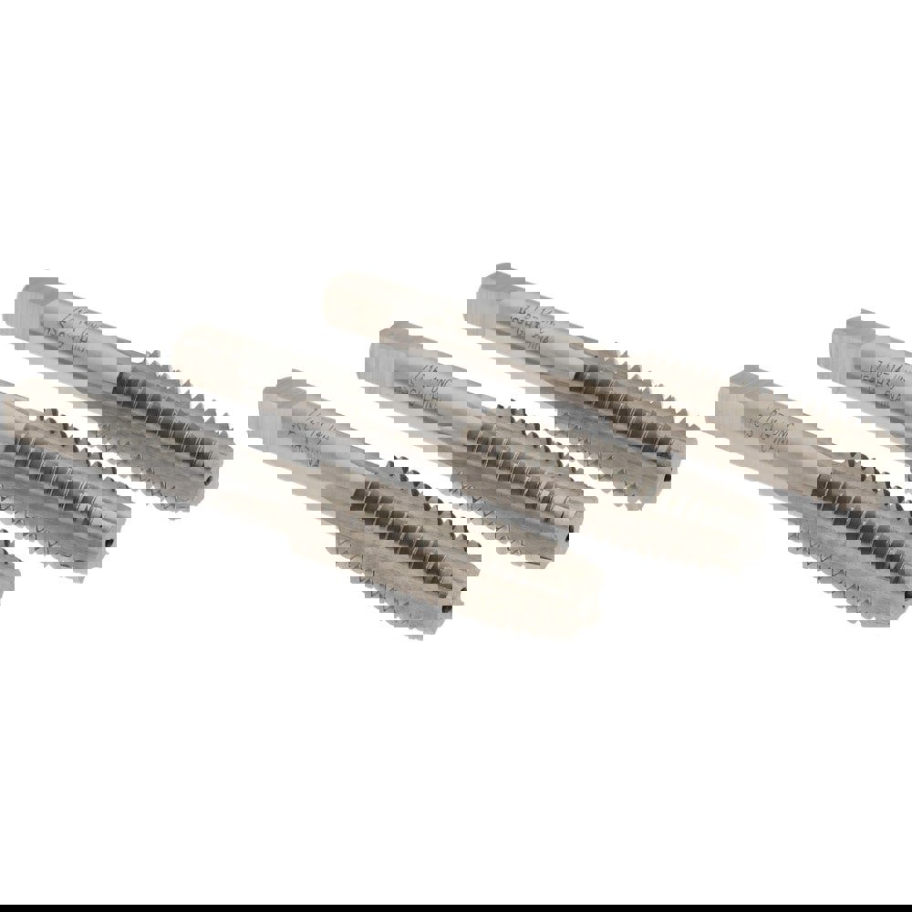 Tap Set: 7/16-14 UNC, 4 Flute, High Speed Steel, Bright Finish