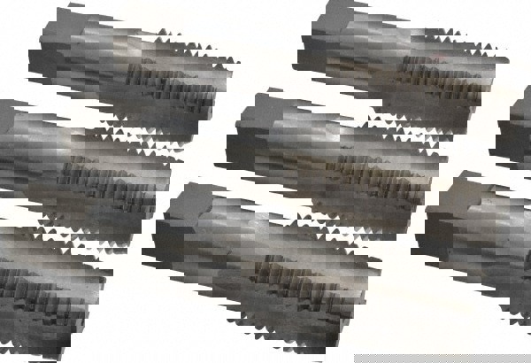 Tap Set: 1-1/4-7 UNC, 4 Flute, High Speed Steel, Bright Finish