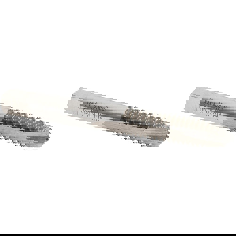 Spiral Point Tap: 5/16-18 UNC, 2 Flutes, Plug, 3B Class of Fit, High Speed Steel, Bright Finish