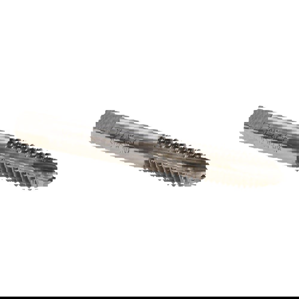 Spiral Point Tap: 3/8-16 UNC, 3 Flutes, Plug, 2B Class of Fit, High Speed Steel, Bright Finish