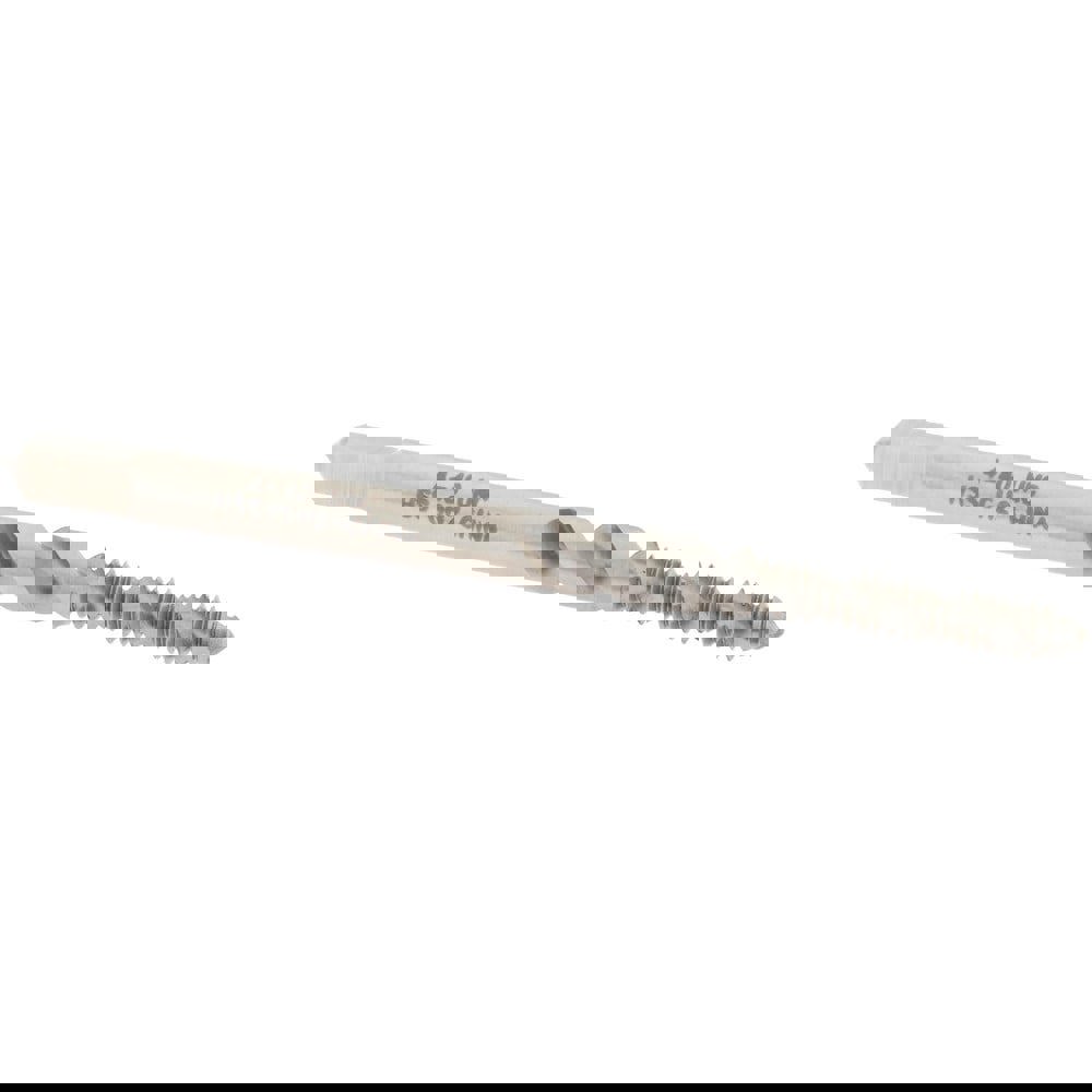 Spiral Flute Tap: #4-40 UNC, 2 Flutes, Modified Bottoming, 2B/3B Class of Fit, High Speed Steel, Bright/Uncoated