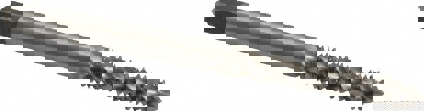 Spiral Flute Tap: #10-24 UNC, 3 Flutes, Modified Bottoming, 2B/3B Class of Fit, High Speed Steel, Bright/Uncoated