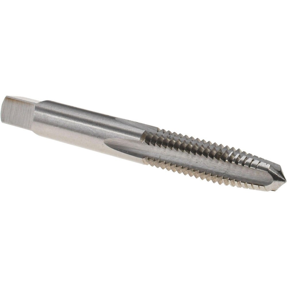 Straight Flute Tap: 5/16-18 UNC, 4 Flutes, Taper, 3B Class of Fit, High Speed Steel, Bright/Uncoated