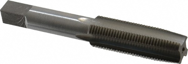 Straight Flute Tap: 5/8-18 UNF, 4 Flute, Taper Chamfer, 3B Class of Fit, HSS, Bright/Uncoated Finish