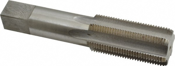 Straight Flute Tap: 1-1/4-12 UNF, 6 Flute, Taper Chamfer, 3B Class of Fit, HSS, Bright/Uncoated Finish