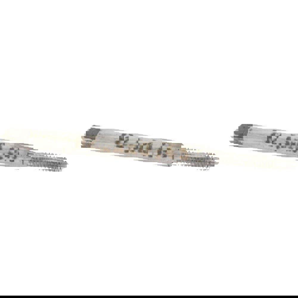 Spiral Point Tap: M2.5x0.45 Metric Coarse, 2 Flutes, Plug, High Speed Steel, Bright Finish