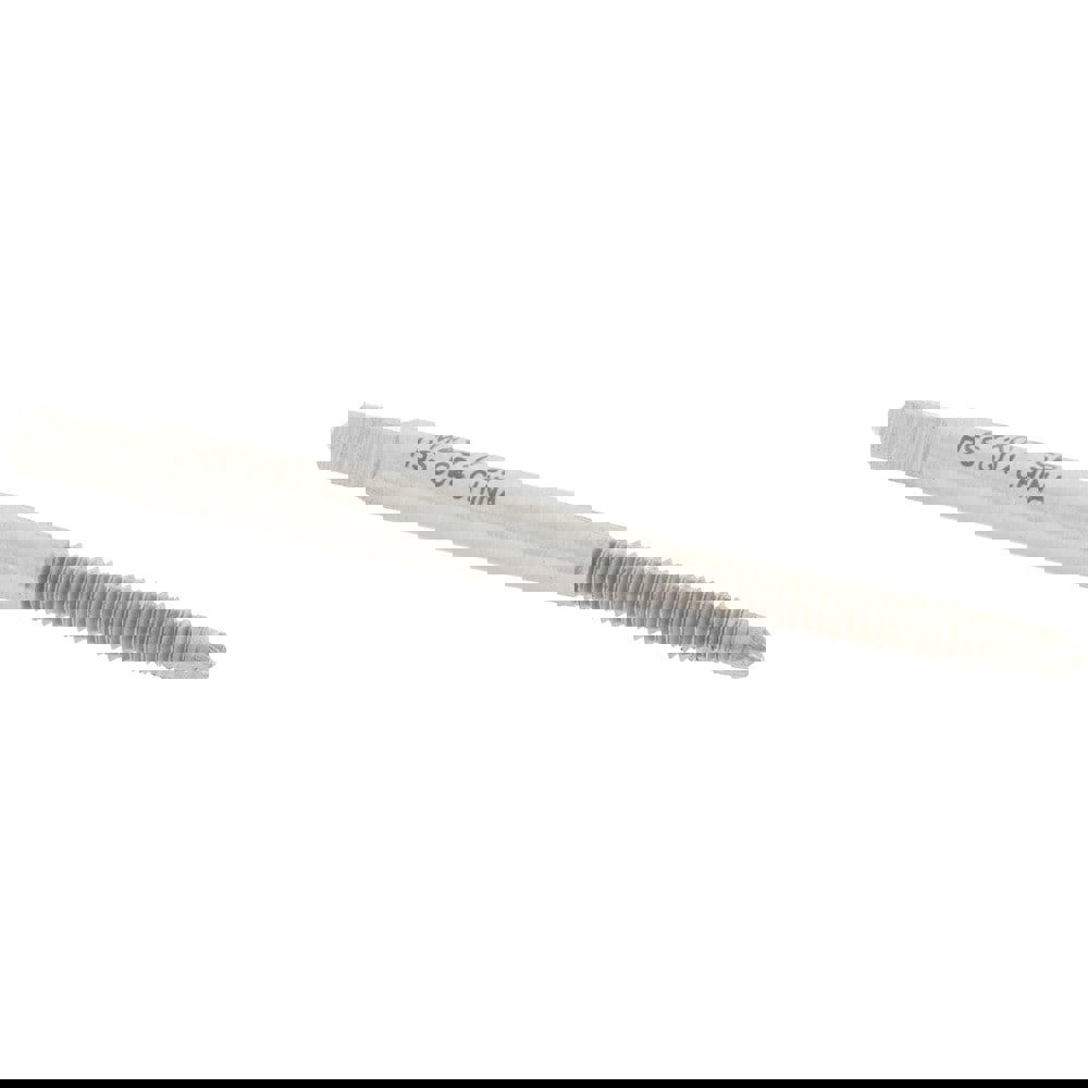 Spiral Point Tap: M4x0.70 Metric Coarse, 2 Flutes, Plug, 6H Class of Fit, High Speed Steel, Bright Finish