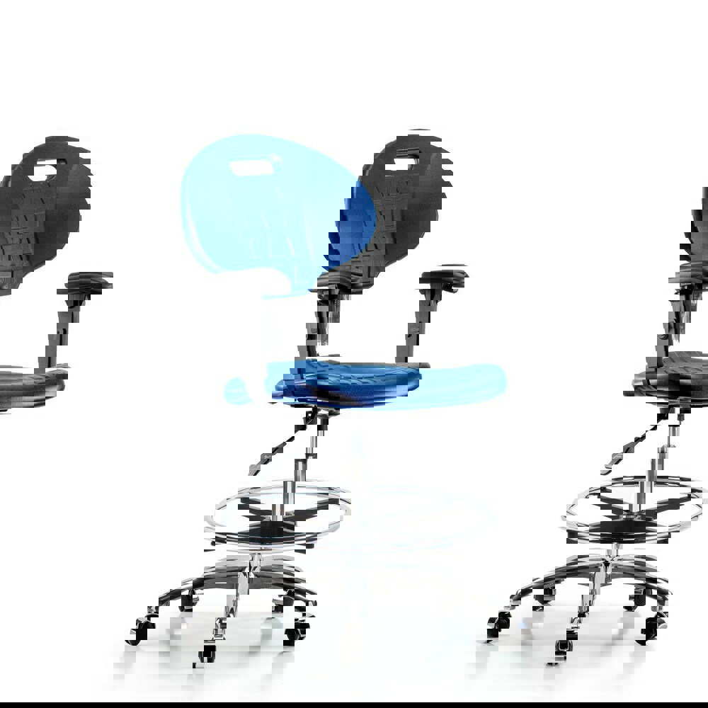 Task Chair: Polyurethane, Blue