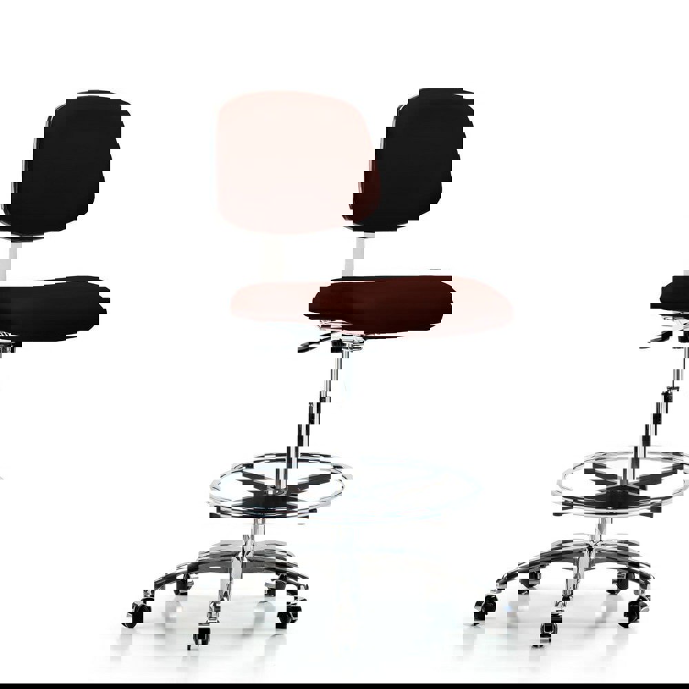 Task Chair: Vinyl, Burgundy