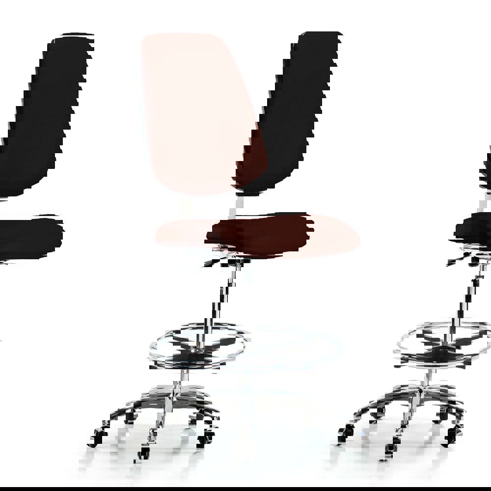 Task Chair: Vinyl, Burgundy