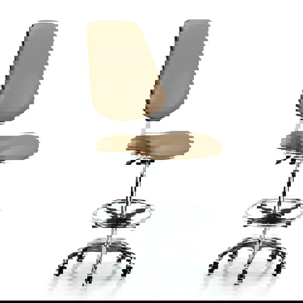 Task Chair: Vinyl, Taupe