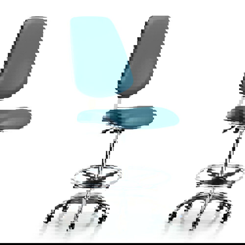 Task Chair: Vinyl, Marine Blue