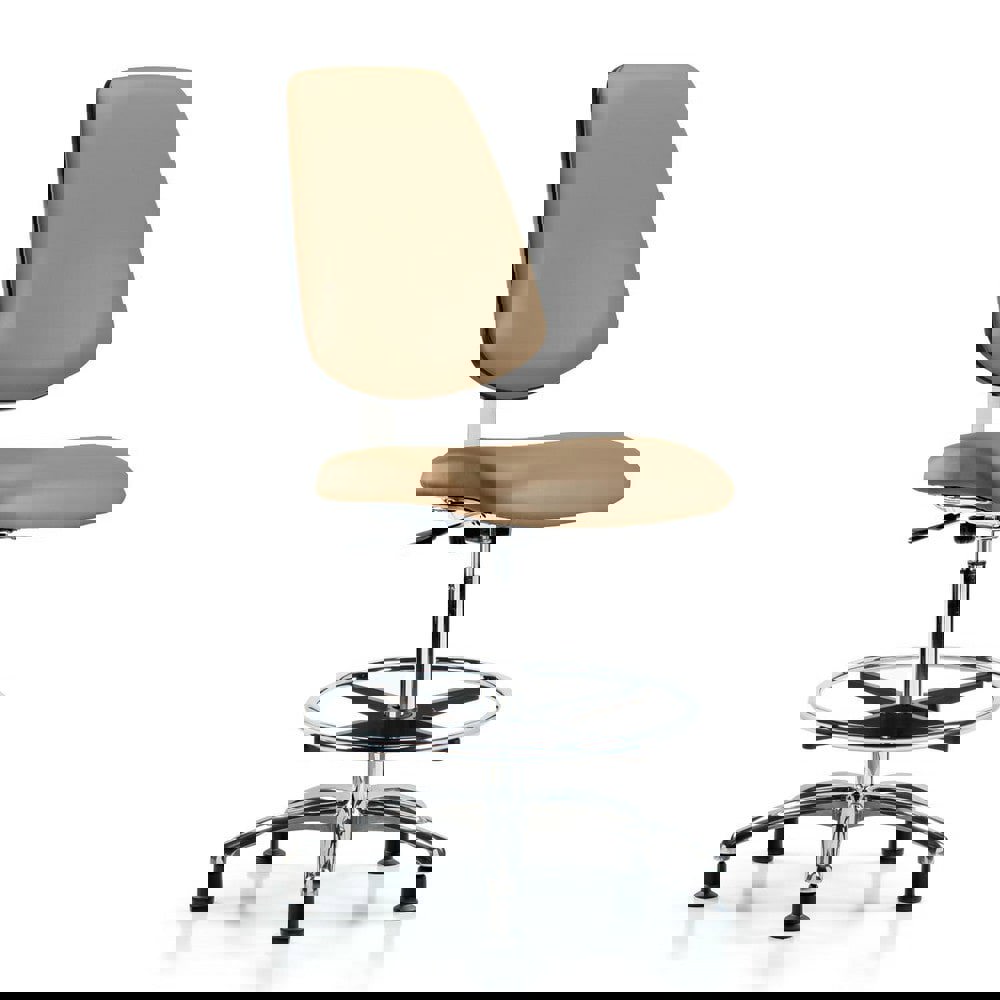 Task Chair: Vinyl, Taupe