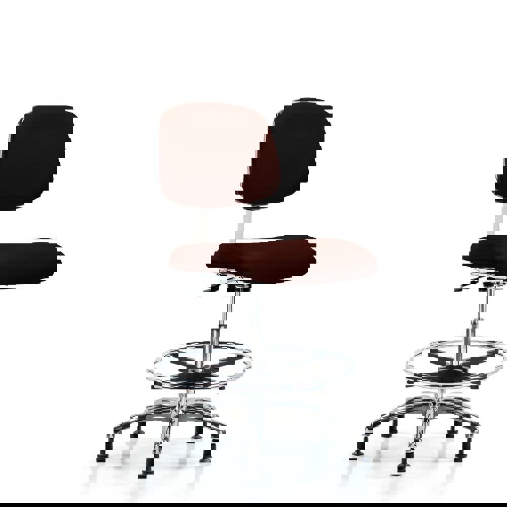 Task Chair: Vinyl, Burgundy