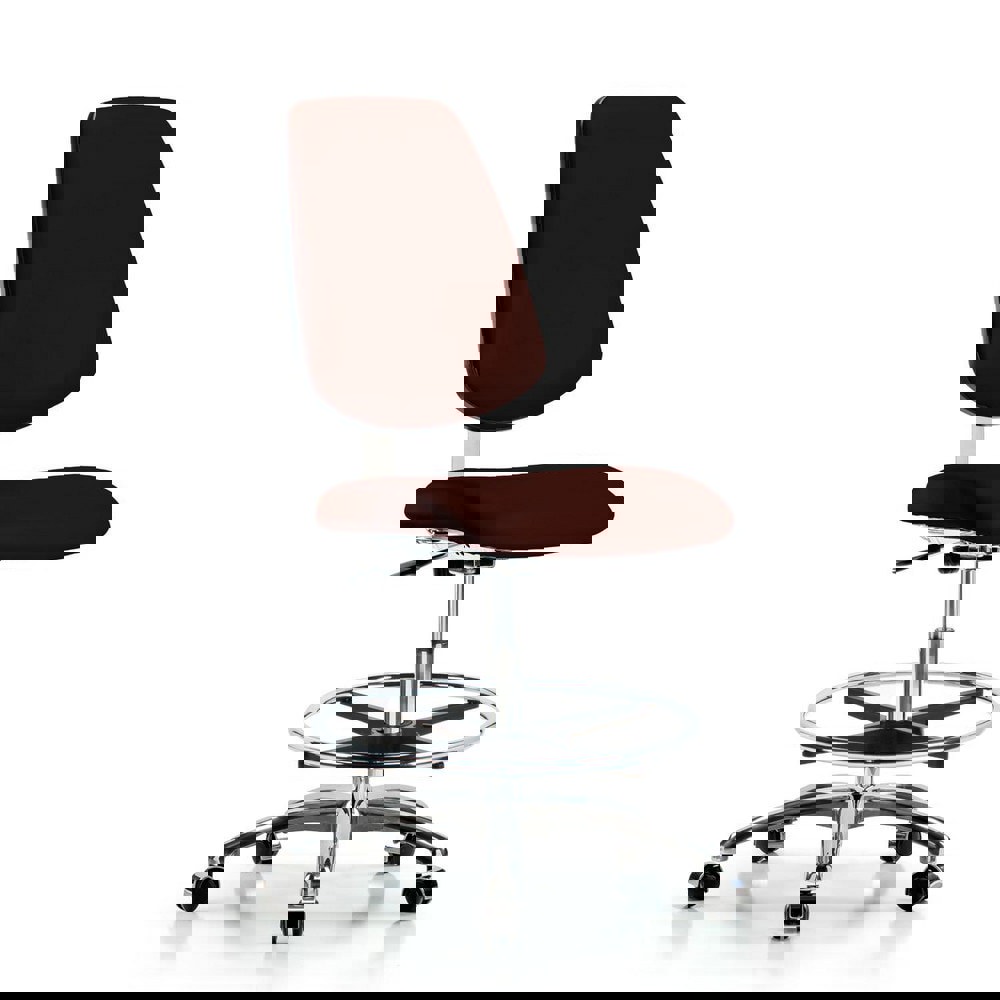 Task Chair: Vinyl, Burgundy