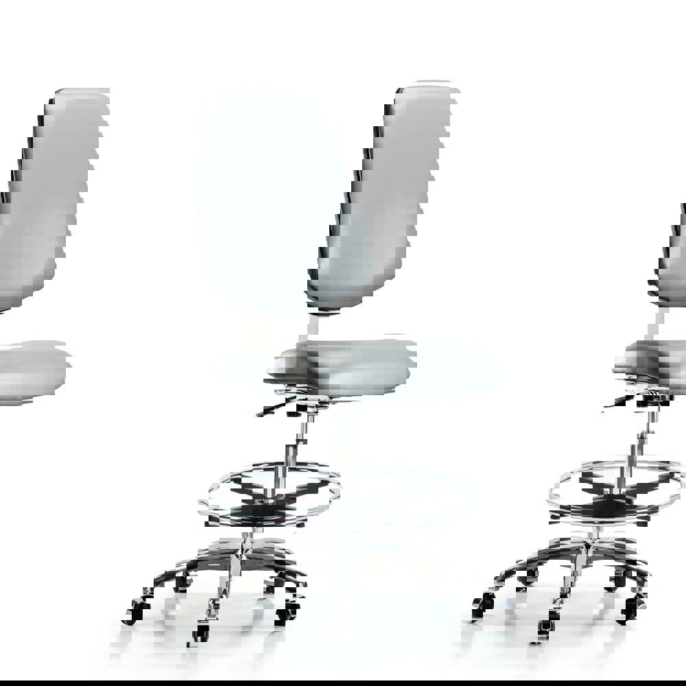 Task Chair: Vinyl, Sterling