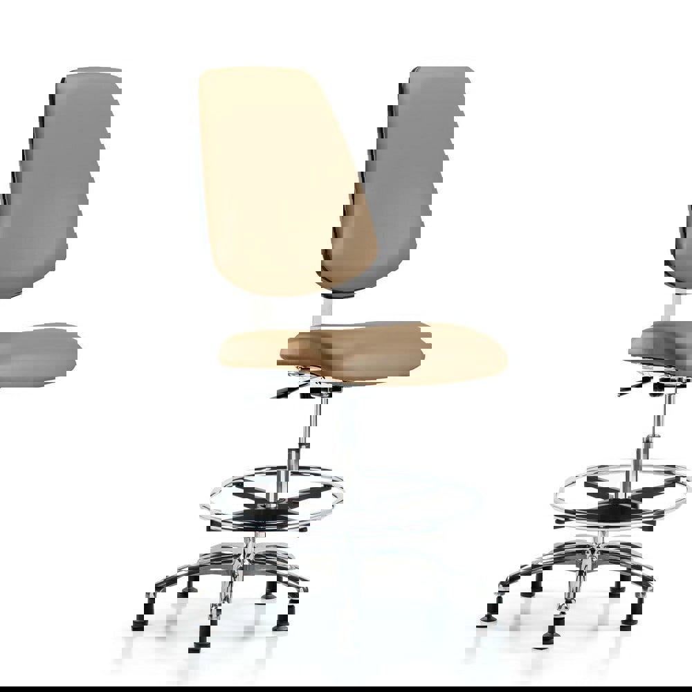 Task Chair: Vinyl, Taupe