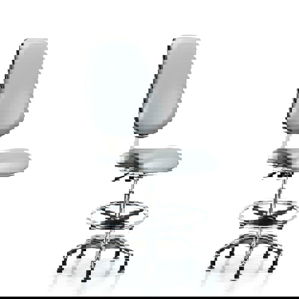 Task Chair: Vinyl, Sterling