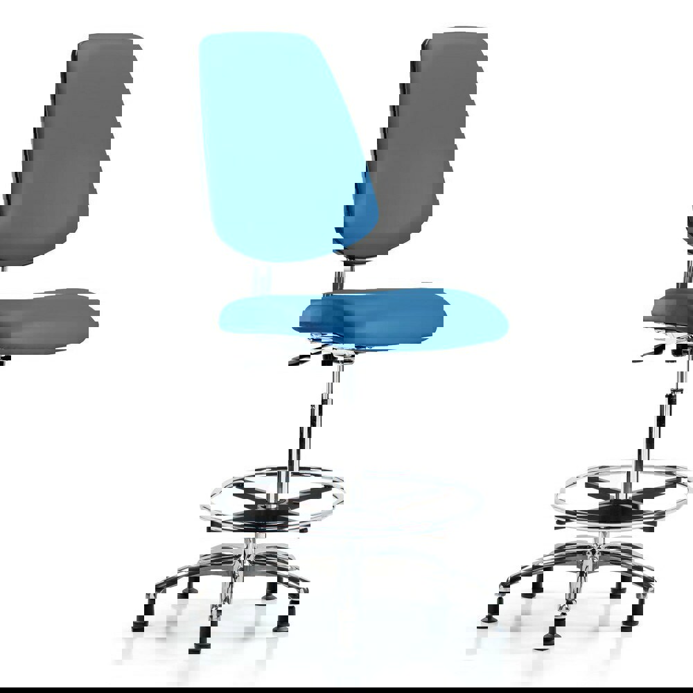 Task Chair: ESD Vinyl, Blue