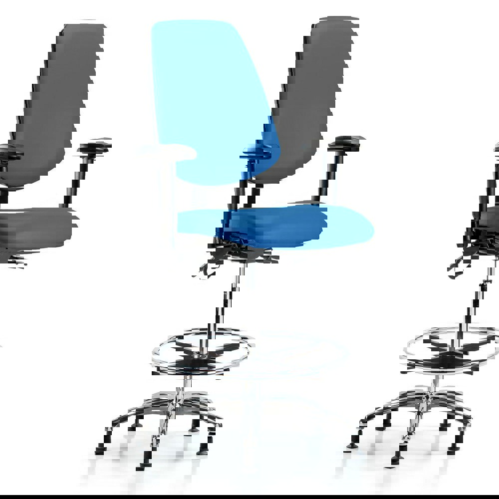 Task Chair: ESD Vinyl, Blue