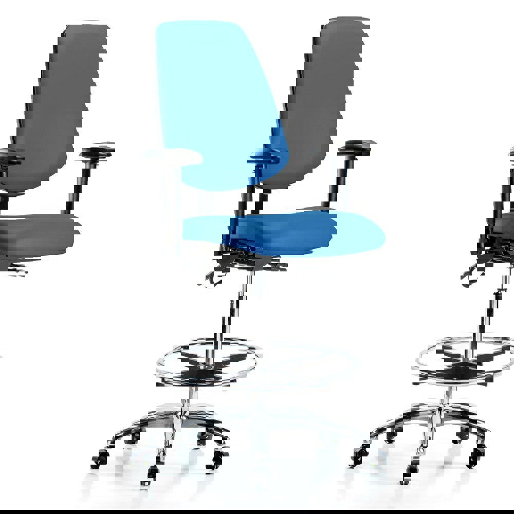 Task Chair: ESD Vinyl, Blue