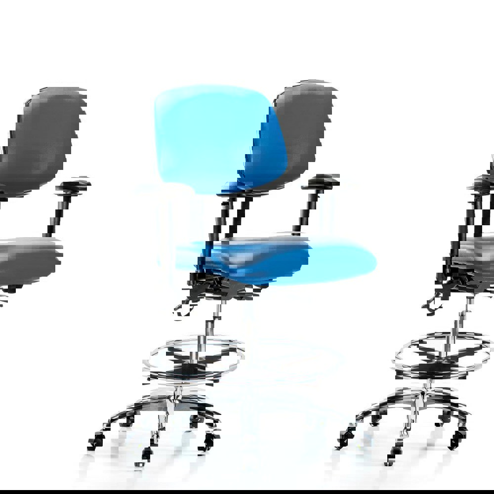 Task Chair: ESD Vinyl, Blue