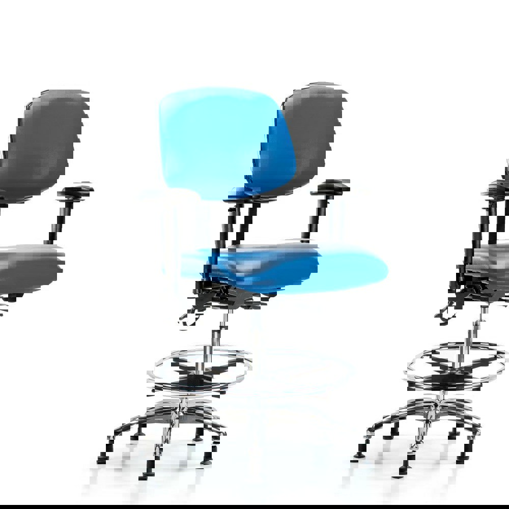 Task Chair: ESD Vinyl, Blue