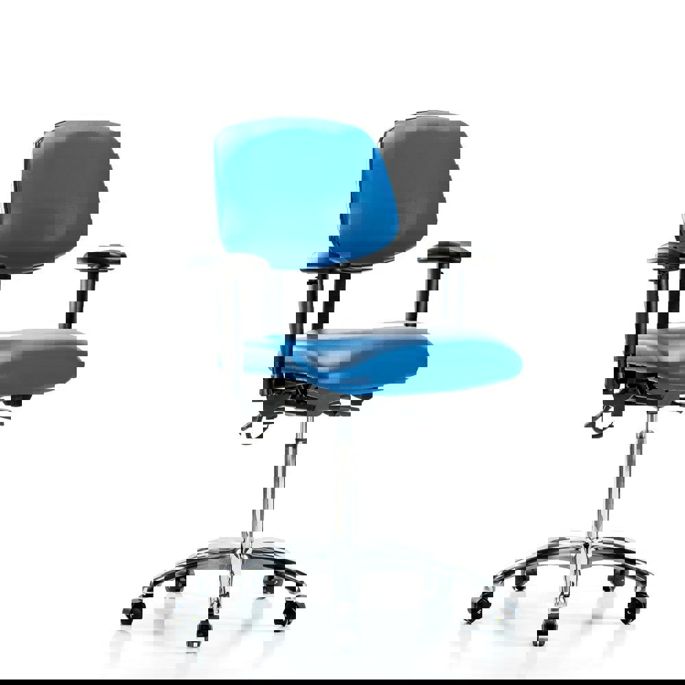 Task Chair: ESD Vinyl, Blue