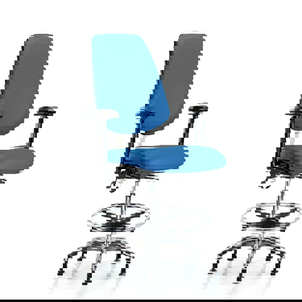 Task Chair: ESD Vinyl, Blue