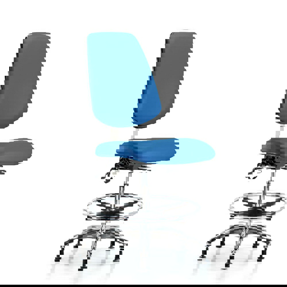 Task Chair: ESD Vinyl, Blue