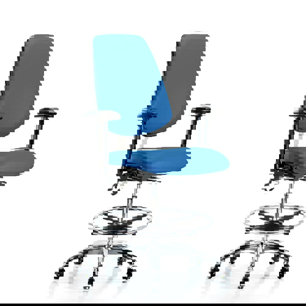 Task Chair: ESD Vinyl, Blue