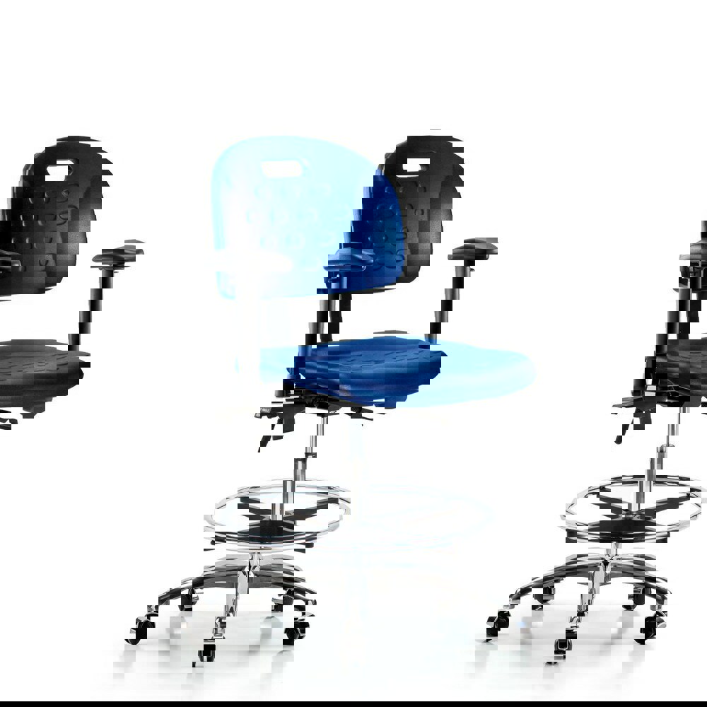 Task Chair: Polyurethane, Blue