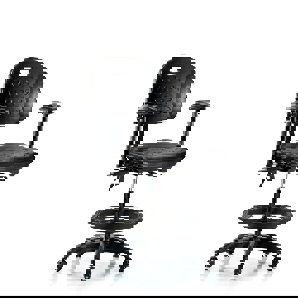 Task Chair: Polyurethane, Black