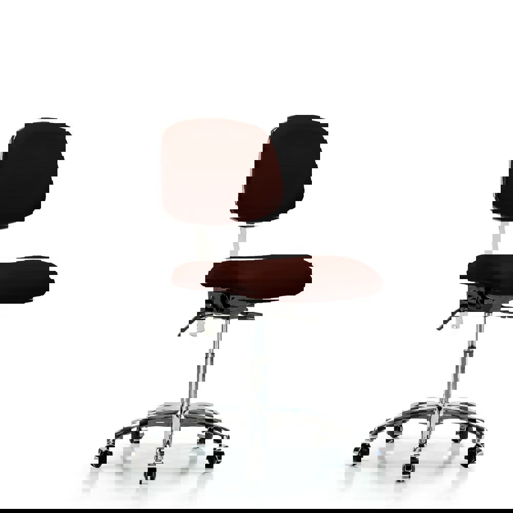 Task Chair: Vinyl, Burgundy