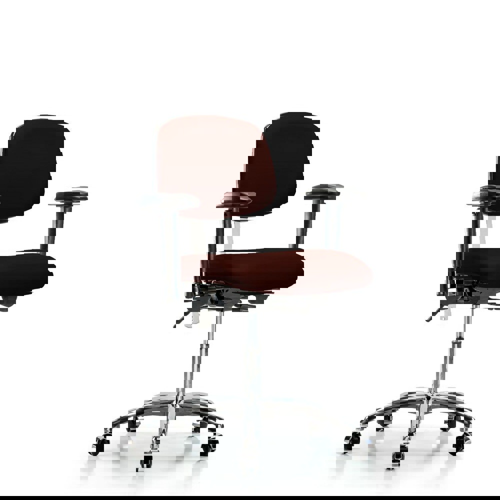 Task Chair: Vinyl, Burgundy