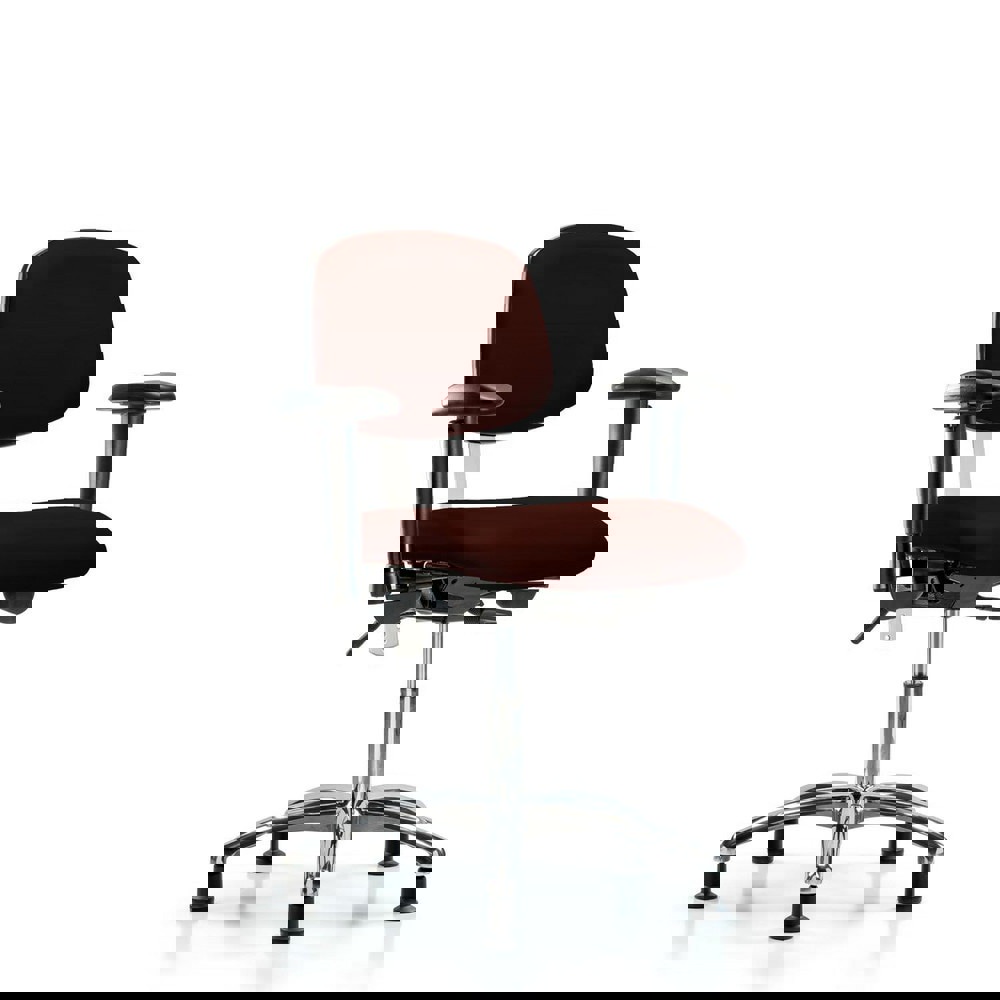 Task Chair: Vinyl, Burgundy