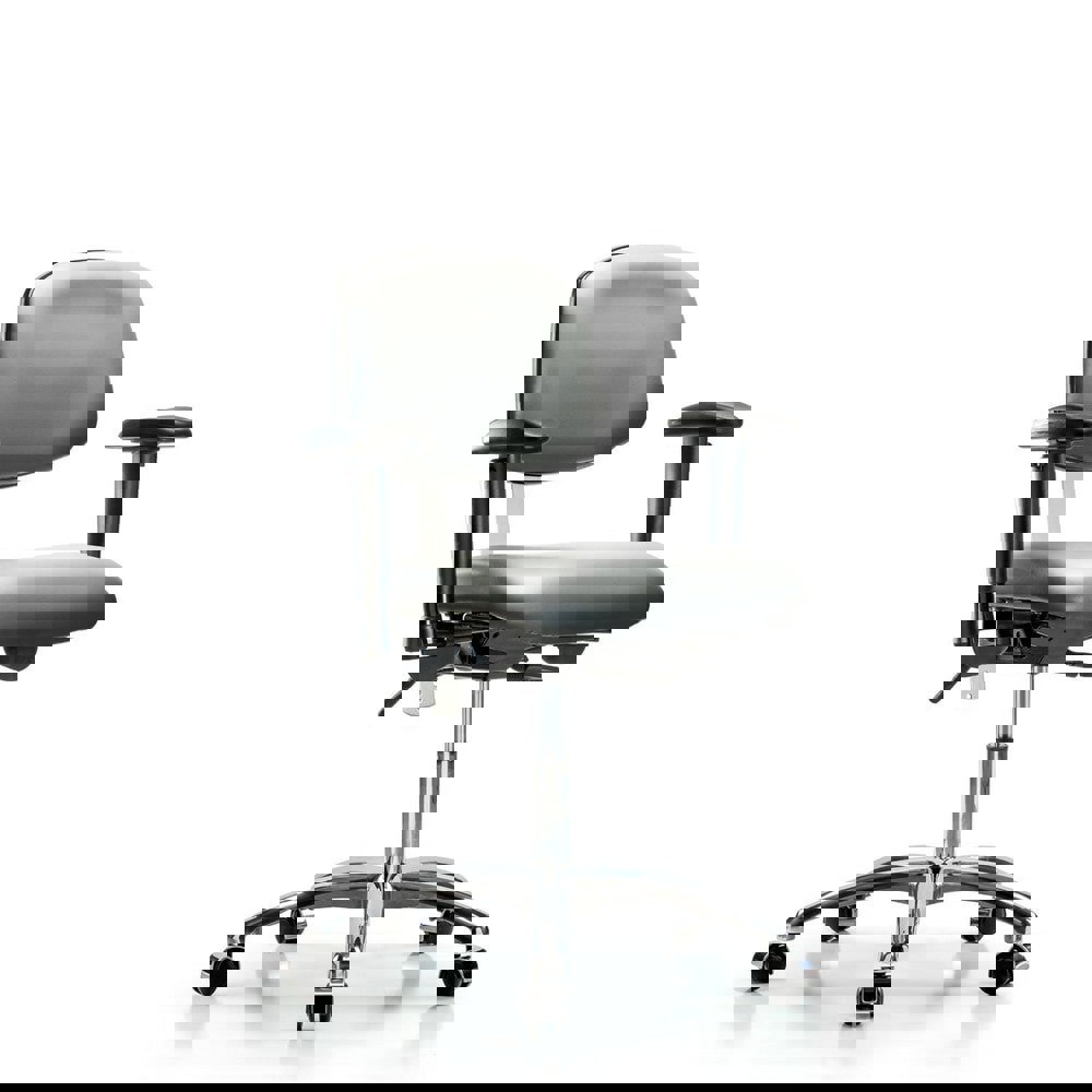 Task Chair: Vinyl, Sterling