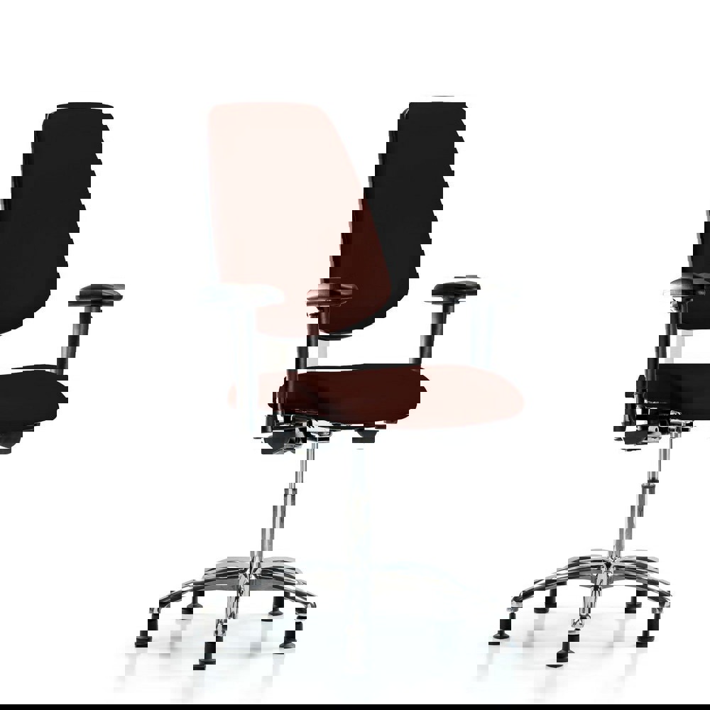 Task Chair: Vinyl, Burgundy