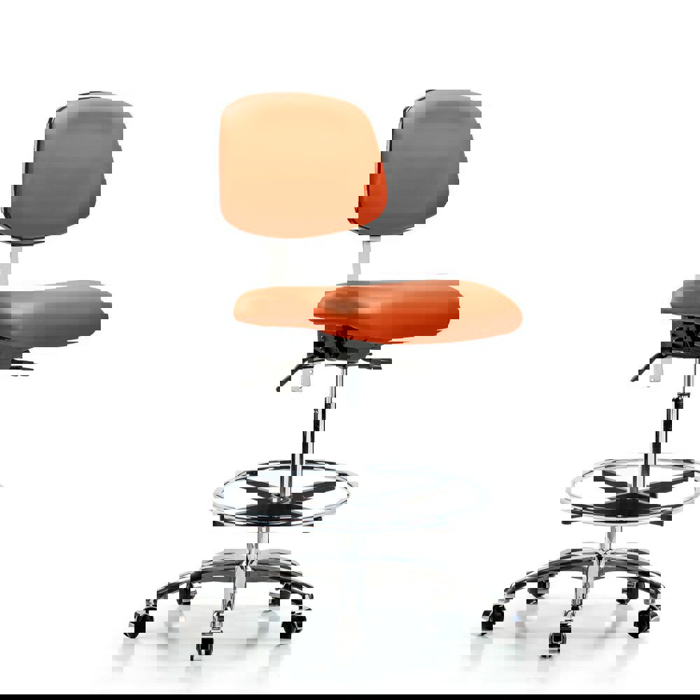 Task Chair: Vinyl, Orange Kist