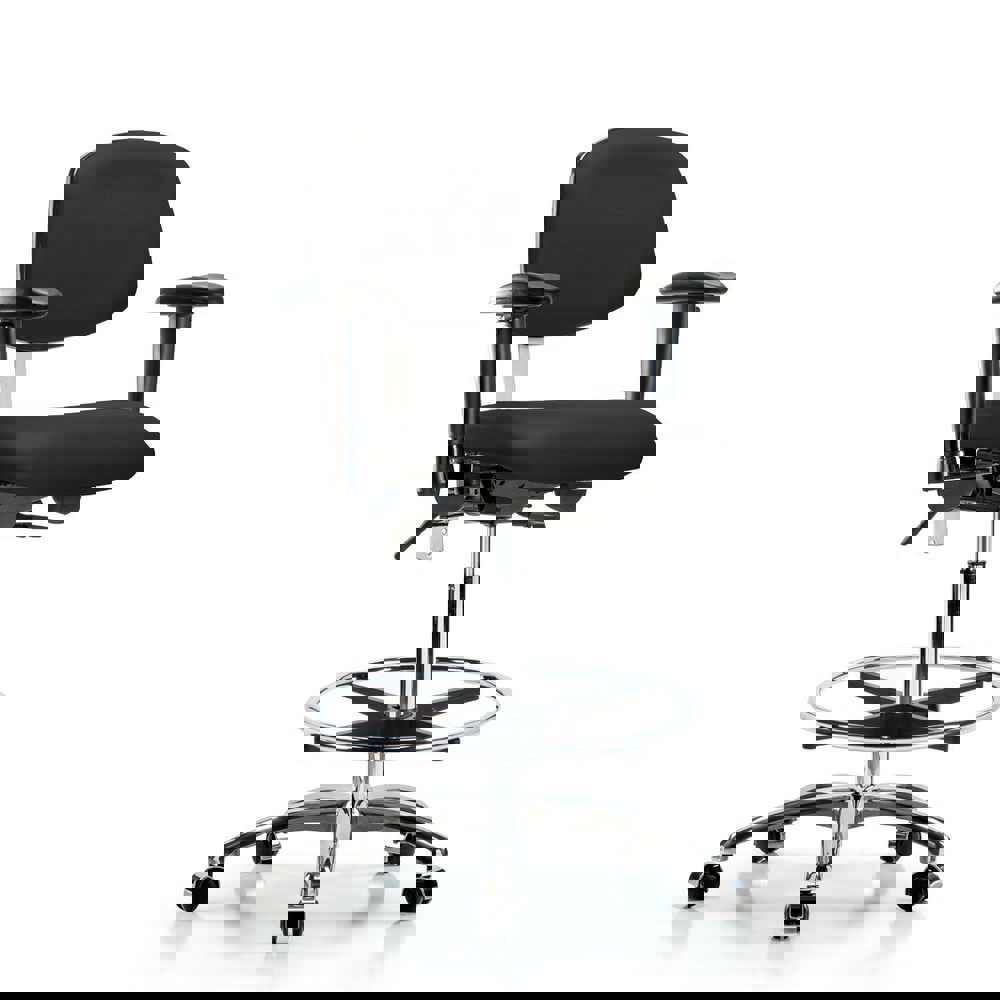 Task Chair: Vinyl, Black