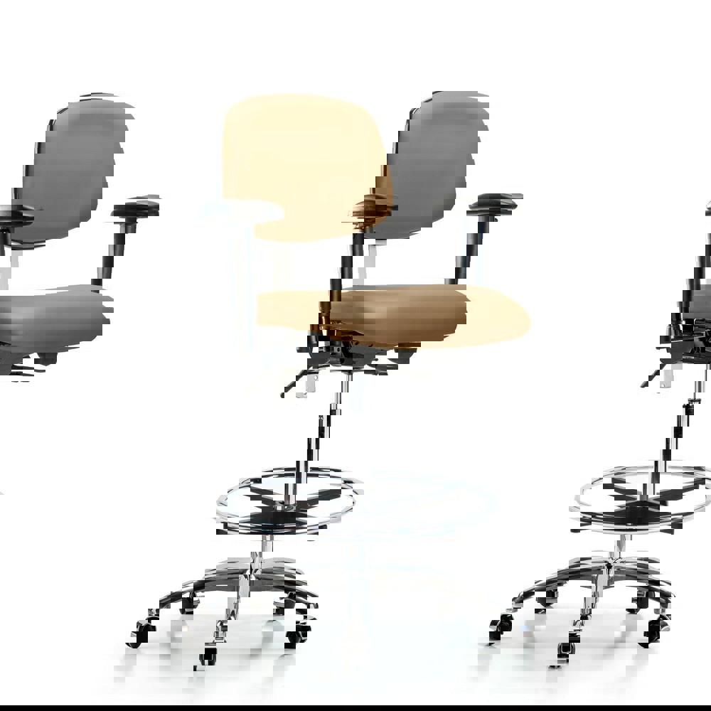 Task Chair: Vinyl, Taupe