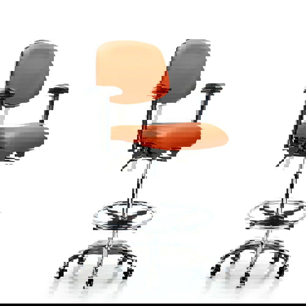 Task Chair: Vinyl, Orange Kist