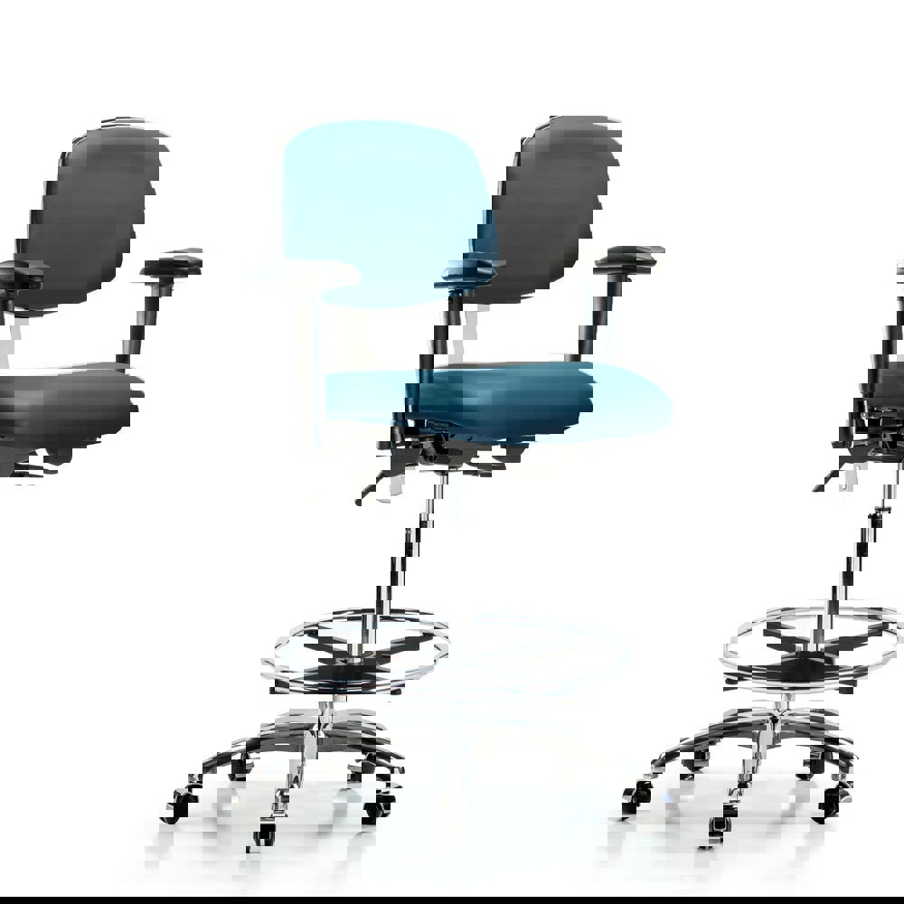 Task Chair: Vinyl, Marine Blue