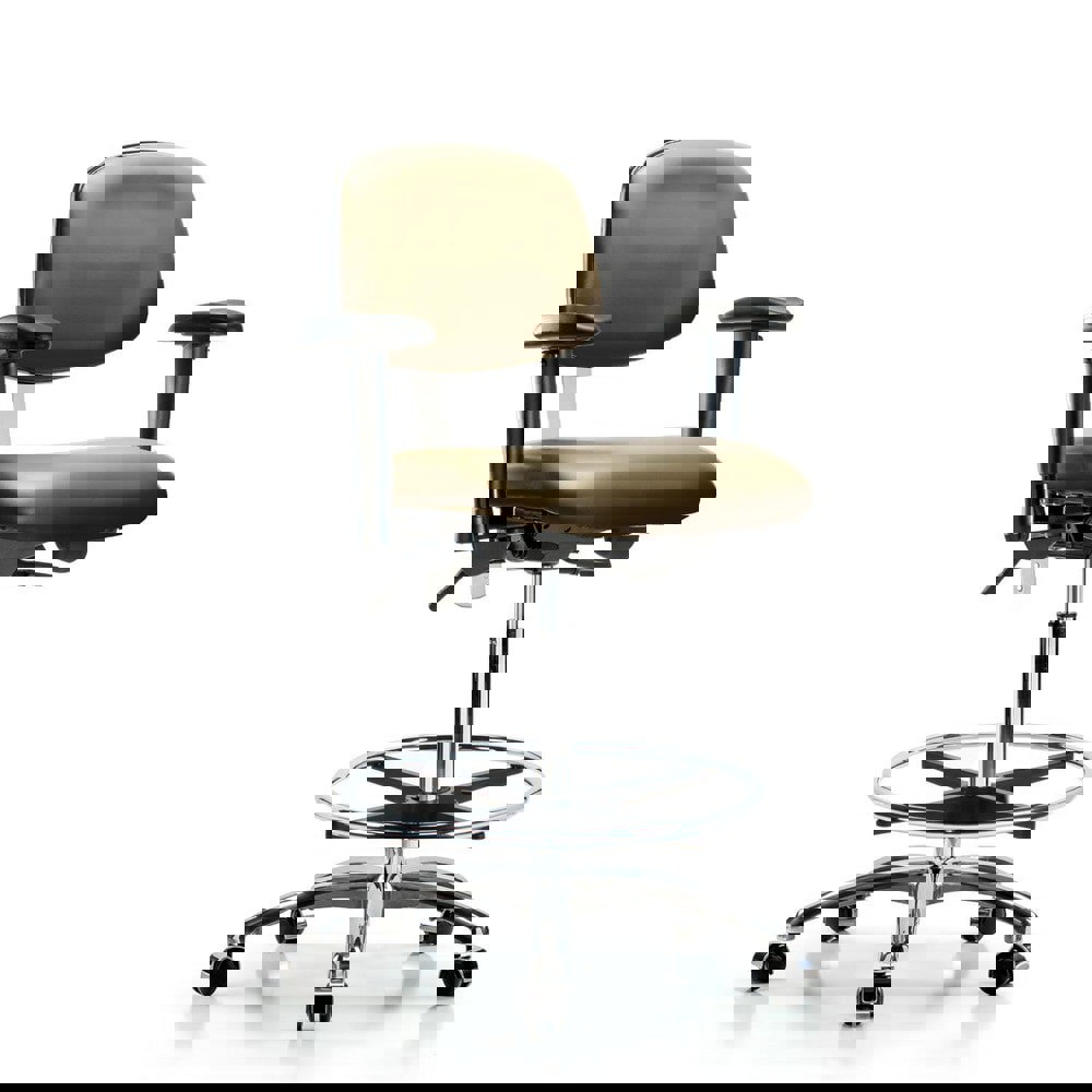 Task Chair: Vinyl, Taupe