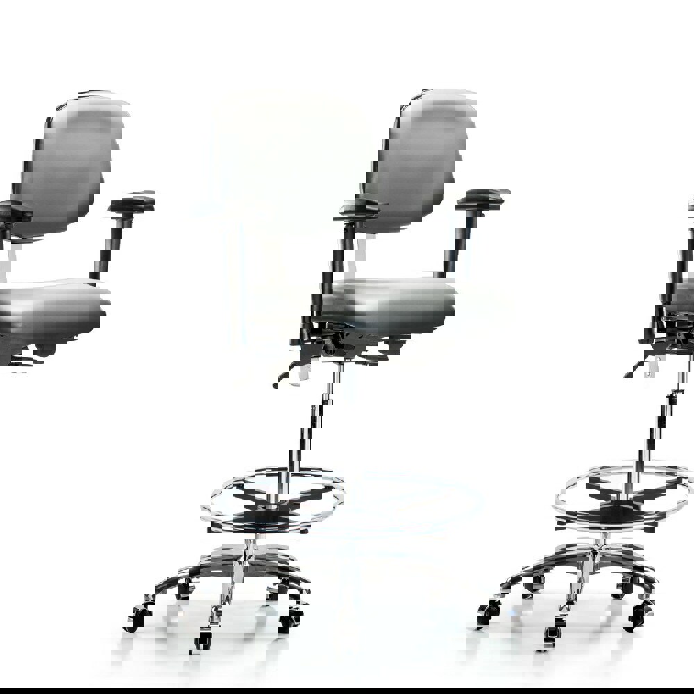 Task Chair: Vinyl, Sterling