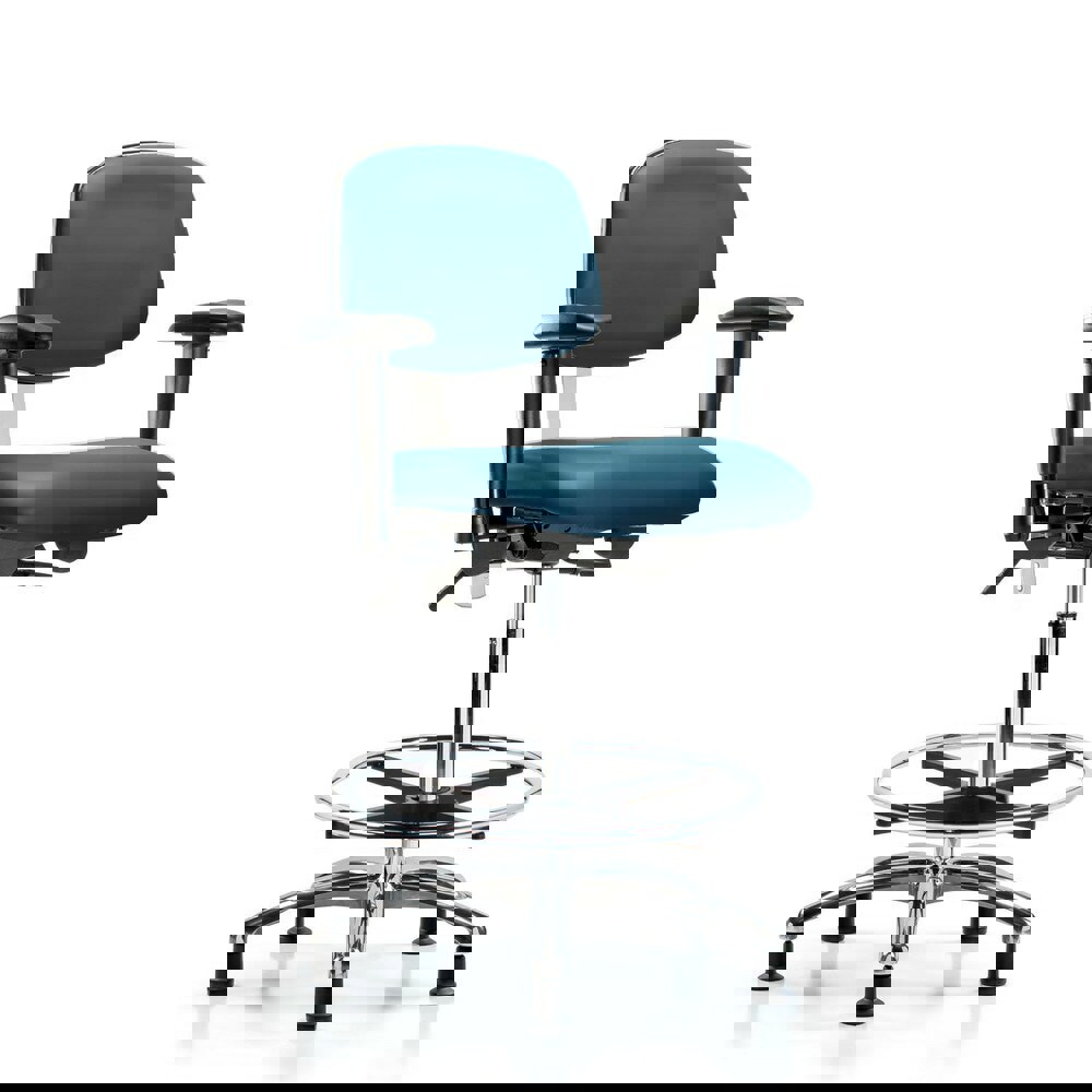 Task Chair: Vinyl, Marine Blue