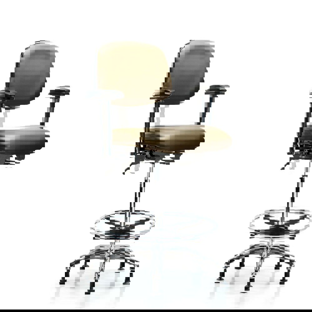 Task Chair: Vinyl, Taupe