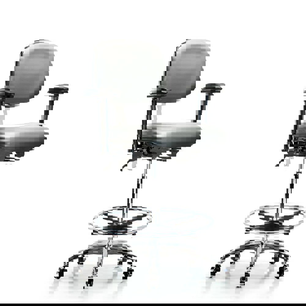 Task Chair: Vinyl, Sterling